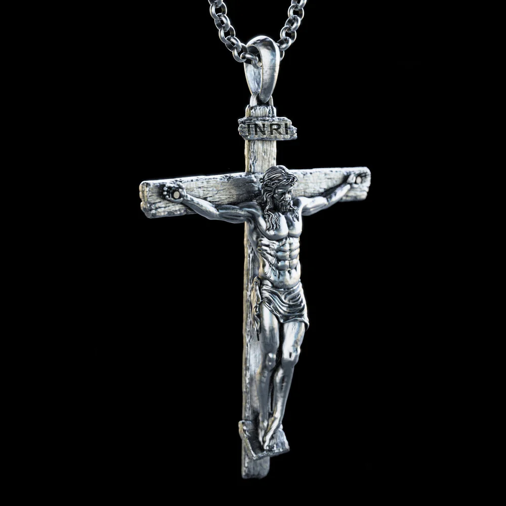 Collana Croce Tibetana In Argento – Fatto A Mano – Lunghezza 18 Pollici – Nuova - Foto 4