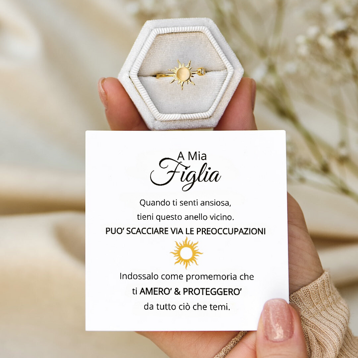 Anello per mia figlia Antistress Sole
