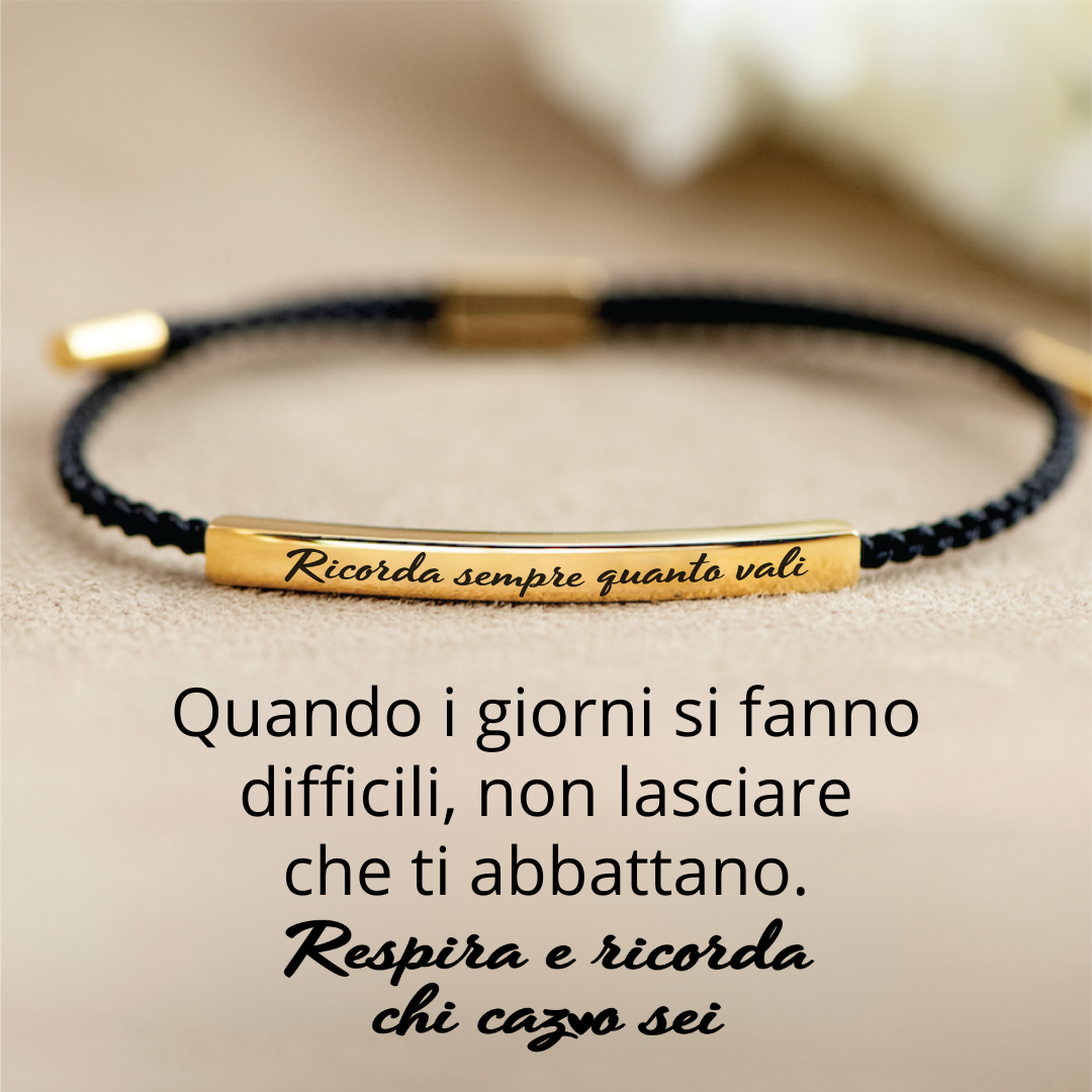 Bracciale Motivazionale “Ricorda sempre quanto vali”