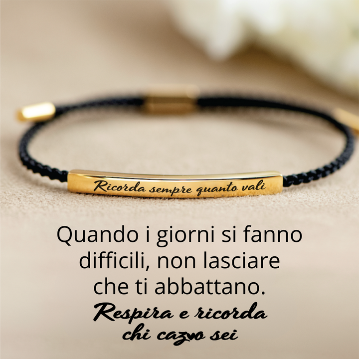 Bracciale Motivazionale “Ricorda sempre quanto vali”