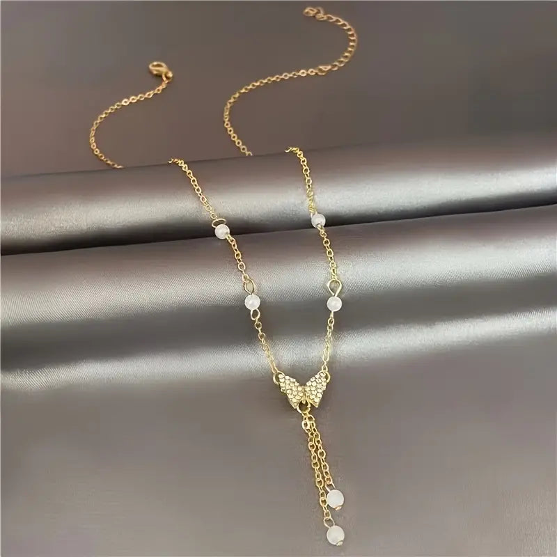 MayDong - Collana con ciondolo a forma di farfalla, in acrilico, personalizzata, con ciondolo a forma di farfalla, gioiello unico da donna MayDong - Collana con ciondolo a forma di farfalla, in acrilico, personalizzata, con ciondolo a forma di farfalla, gioiello unico da donna