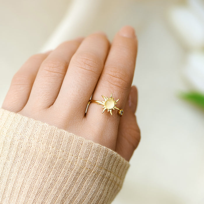 Anello per mia figlia Antistress Sole